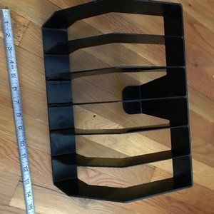 Black Plastic File/Magazine Organizer 13x6x8"